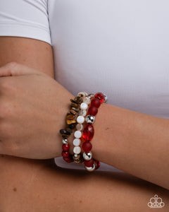 Seasonal Stretch Red Bracelet