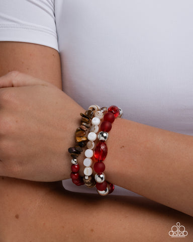 Seasonal Stretch Red Bracelet
