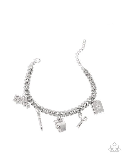 School is in Session Silver Bracelet
