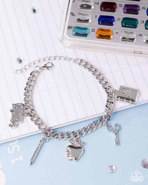 School is in Session Silver Bracelet