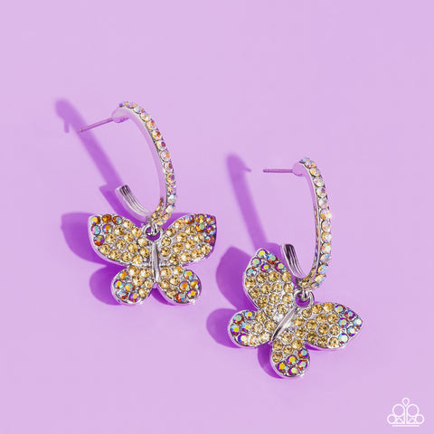 Whimsical Waltz - Yellow Earrings