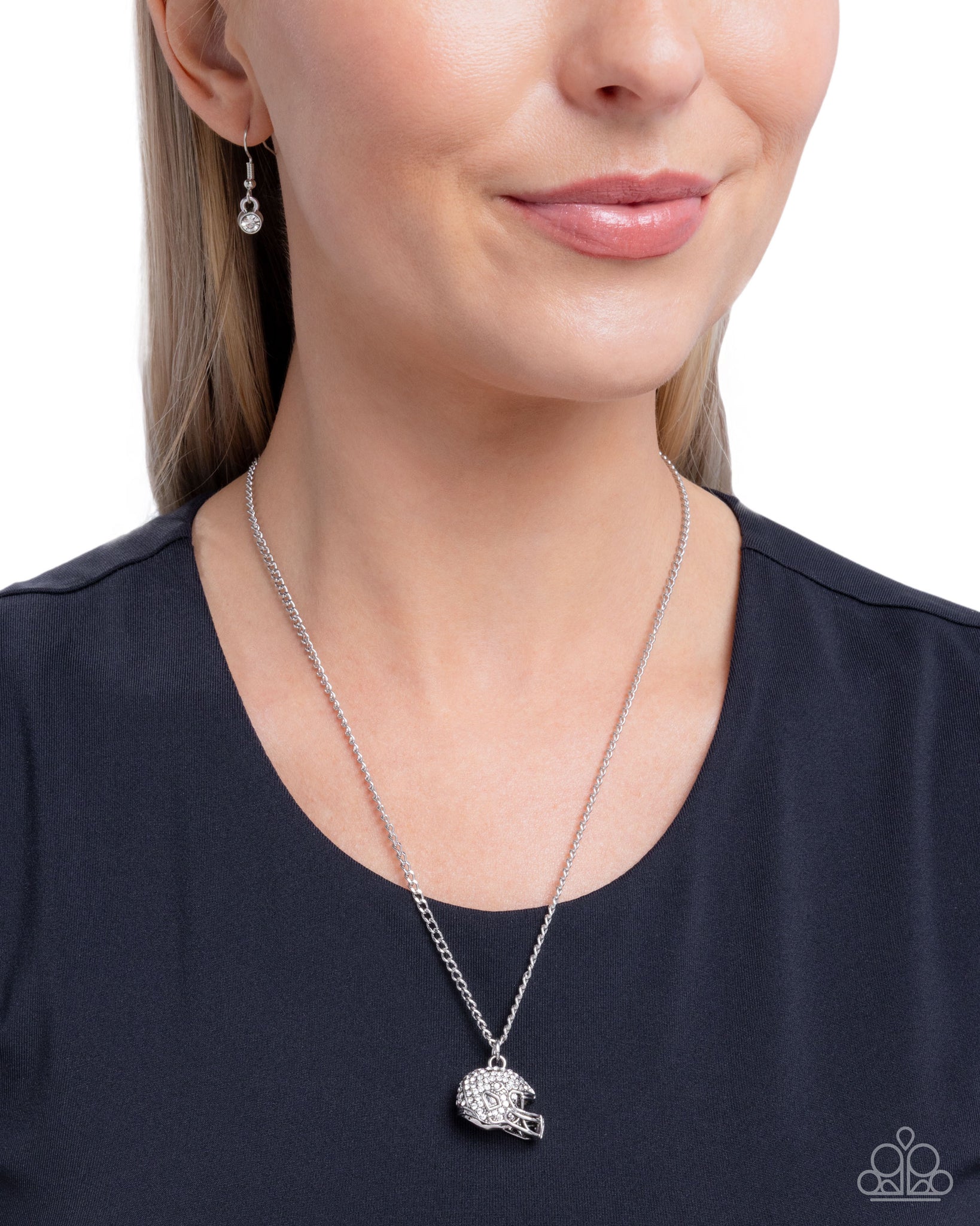 Quarterback Chic White Necklace