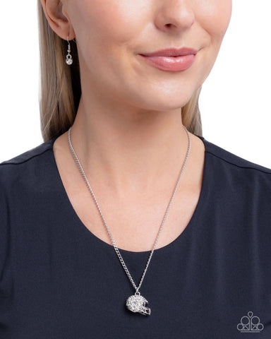 Quarterback Chic White Necklace