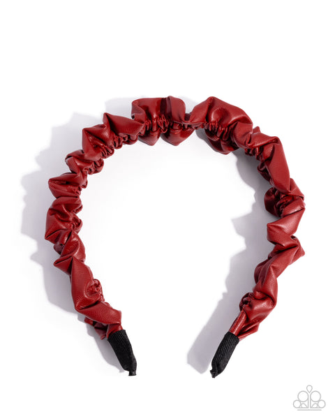 Ruffled Rebel Red Headband