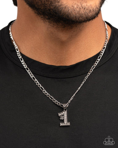 Team Number Silver Necklace