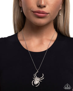 Spider Story White Necklace