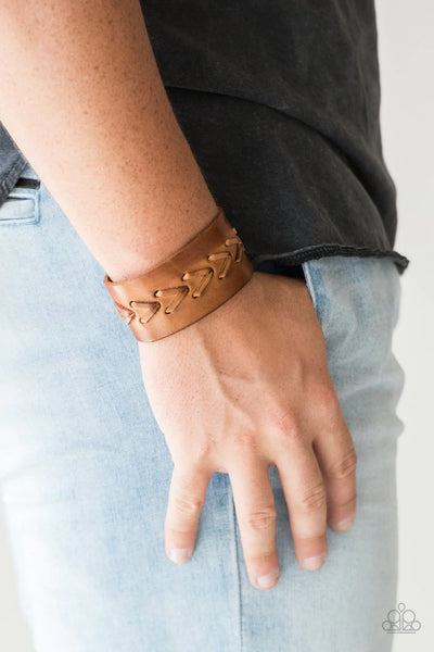 Bronco Bravado - Brown Leather Urban Bracelet