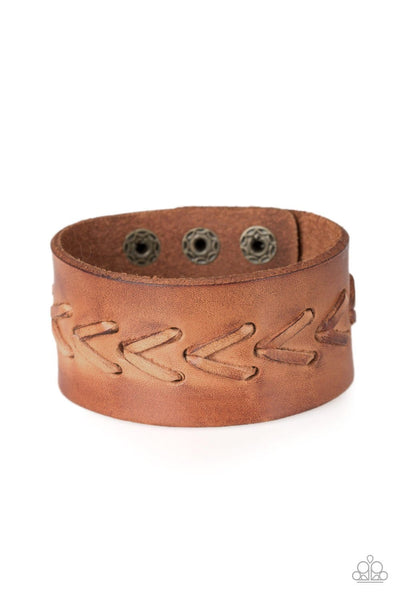 Bronco Bravado - Brown Leather Urban Bracelet