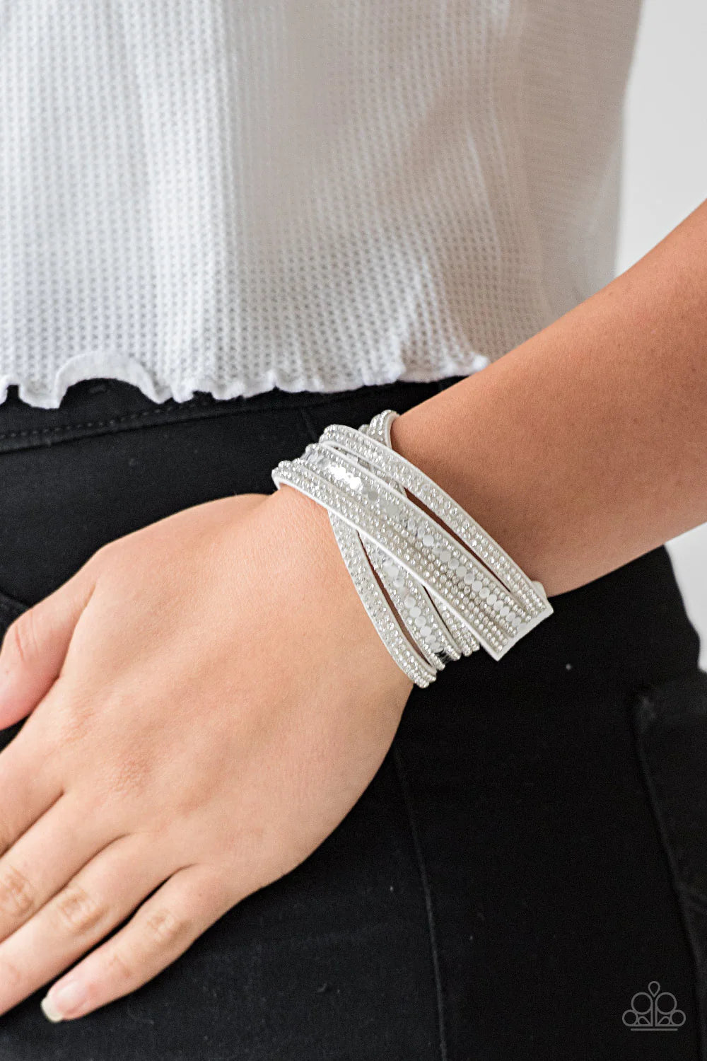 Rock Star Attitude - White Urban Bracelet