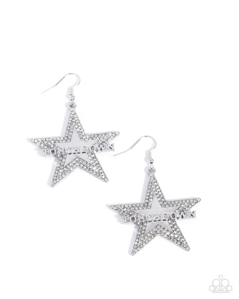 Touchdown Tribute White Earring