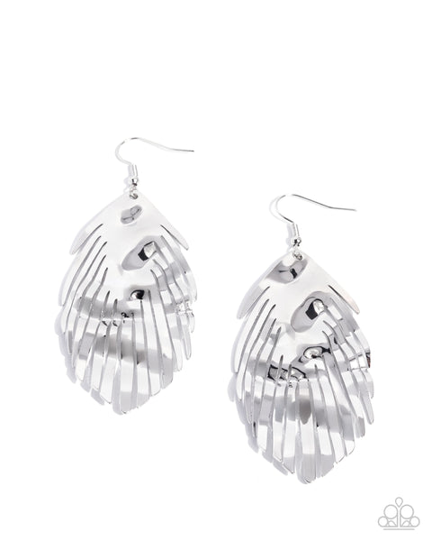 Acutely Abstract Silver Earring
