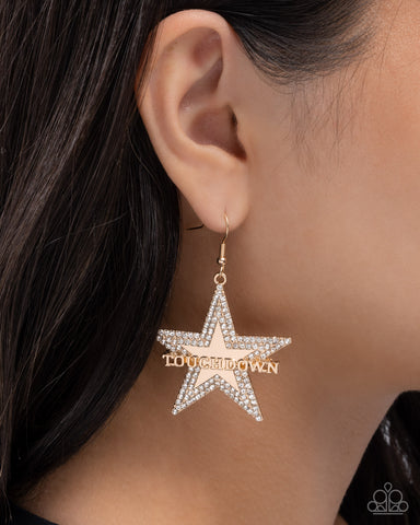 Touchdown Tribute Gold Earrings