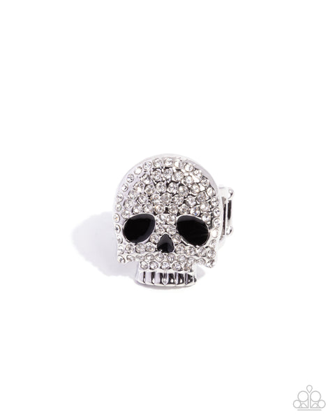 Skeleton Shimmer White Ring