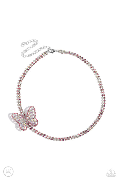 Flying Fantasy - Pink Necklace