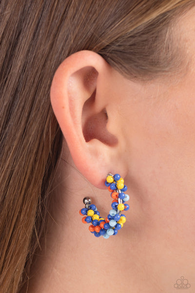 Balloon Backdrop - Blue Earrings