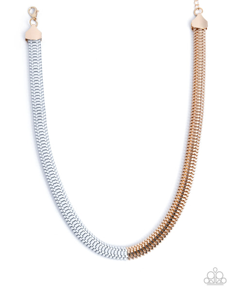 Dynamic Duality White Necklace