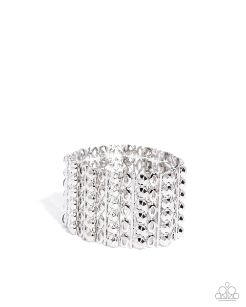 Reflective Rows Silver Bracelet
