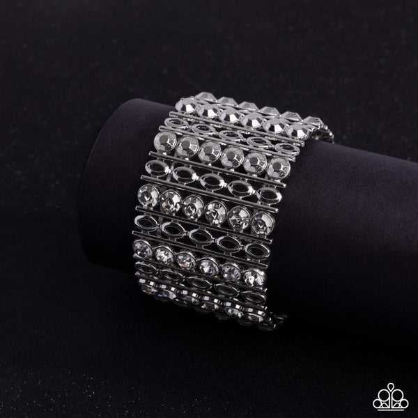 Reflective Rows Silver Bracelet