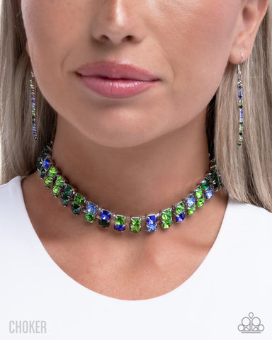 Colorful Charm Green Necklace