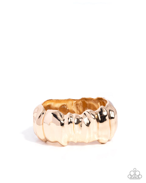 Warped Wheelhouse Gold Bracelet