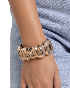 Warped Wheelhouse Gold Bracelet
