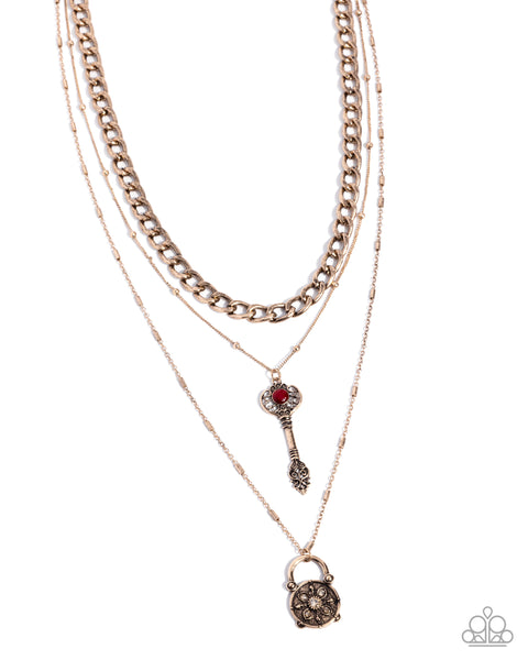 Keen Keys Red Necklace