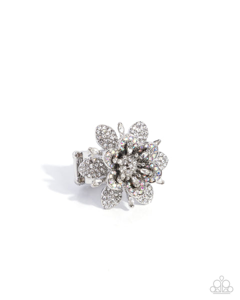 Petaled Premonition White Ring
