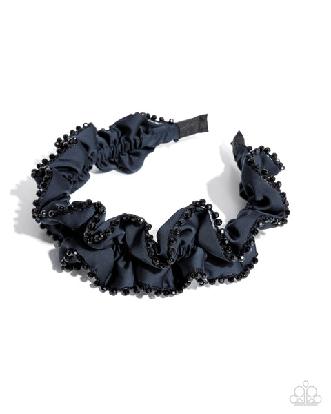 Beaded Broadcast Blue Headband