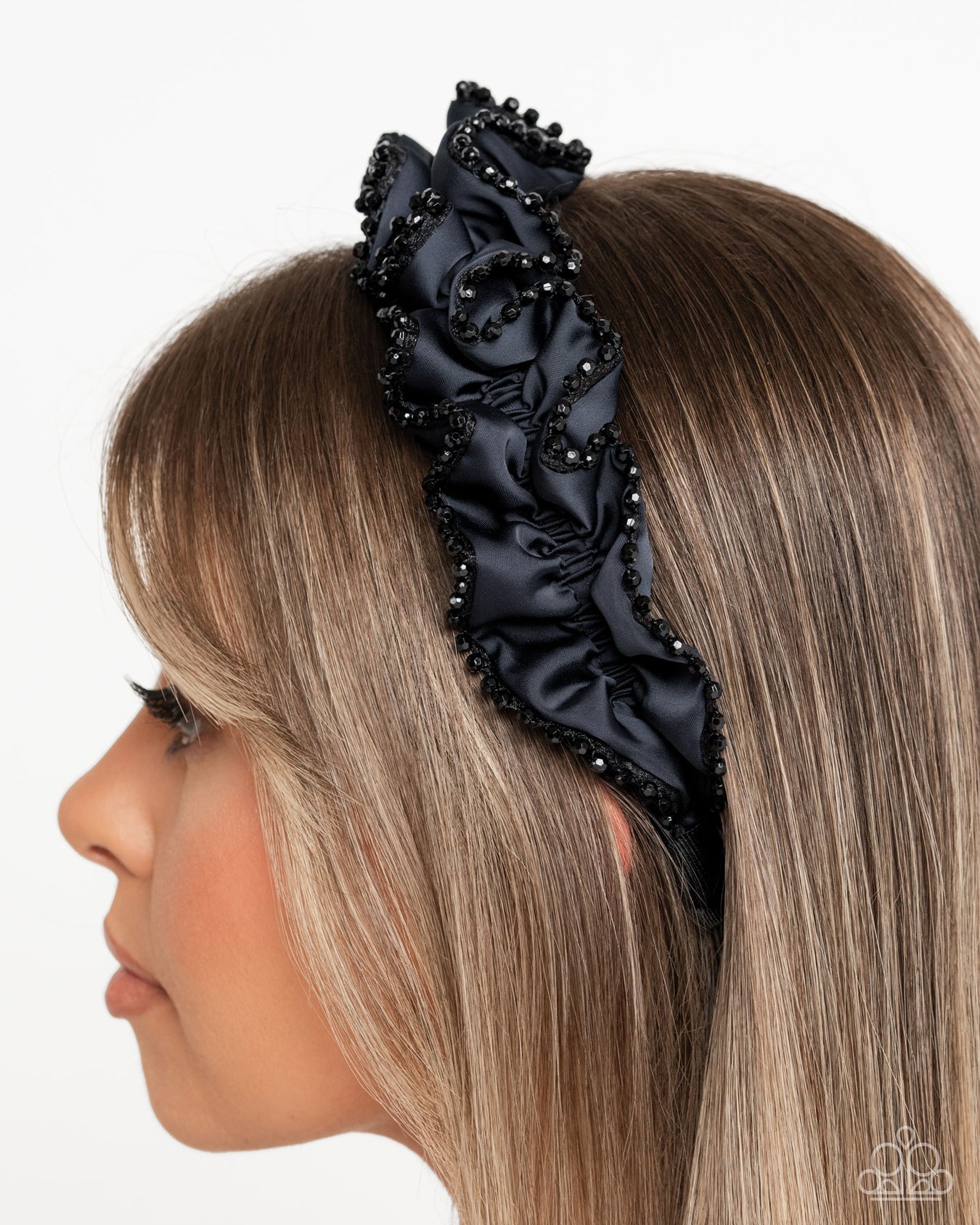 Beaded Broadcast Blue Headband