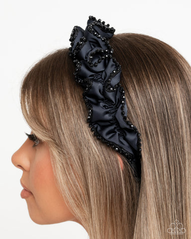 Beaded Broadcast Blue Headband
