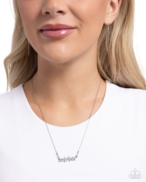 Birth Month Bling October Necklace