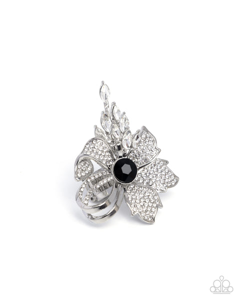 Blooming Broadcast Black Ring