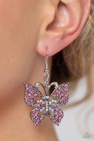 Bejeweled Breeze - Pink Earrings