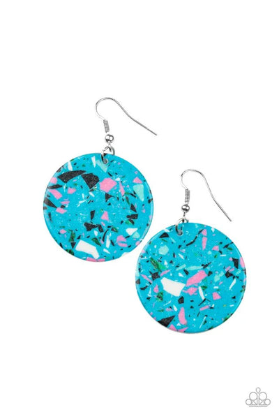 Tenaciously Terrazzo Blue Earring