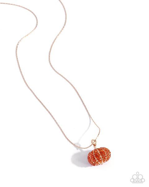 Pumpkin Panache Orange Necklace