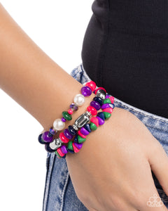 Stirring Stack Purple Bracelet