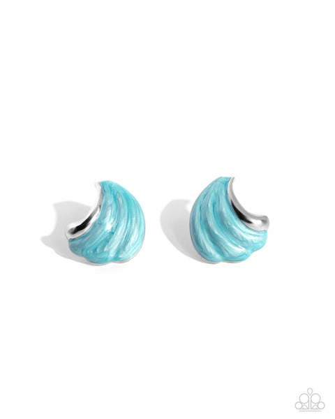 Whimsical Waves - Blue Earrings