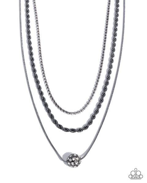 True Love Tiers Black Necklace