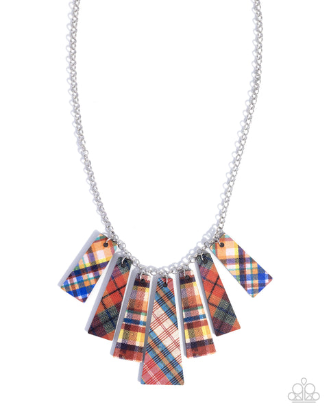 Pleasing Plaid Red Necklace