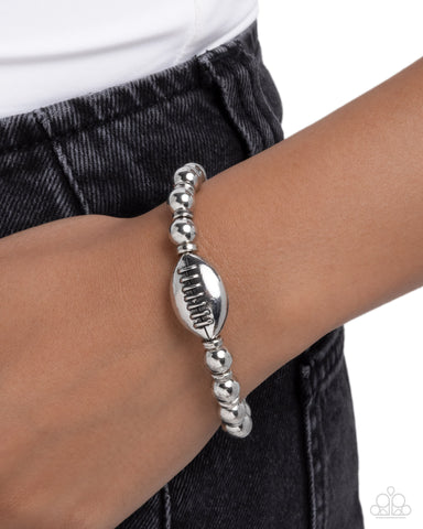 Football Flair Silver Bracelet