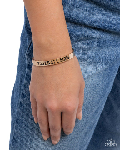 Football Mom Gold Bracelet