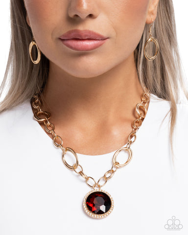 Sophisticated Statement Brown Necklace