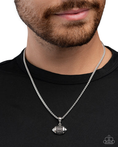 Football Frenzy Silver Necklace
