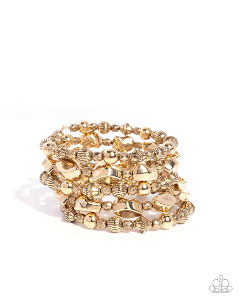Monochromatic Mosaic Gold Bracelet