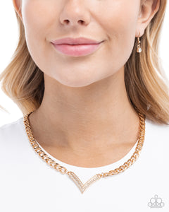 Confident Chevron Gold Necklace