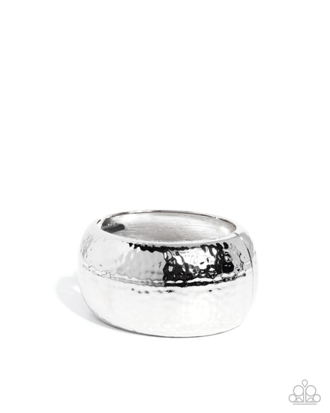 Hammered Hassle Silver Bracelet