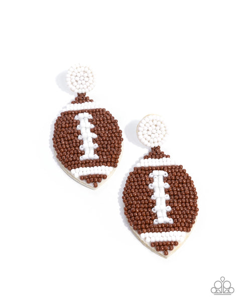 Football Fan Brown Earrings