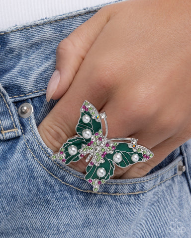 Fluttering Formal Green Ring