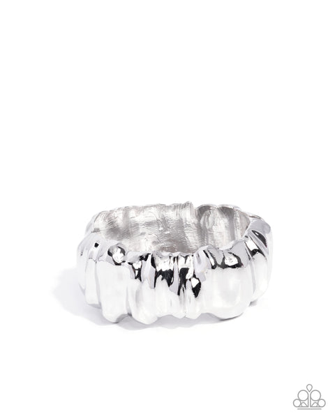 Warped Wheelhouse Silver Bracelet