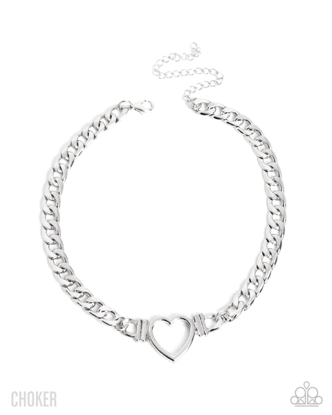Heartfelt Hunch Silver Necklace